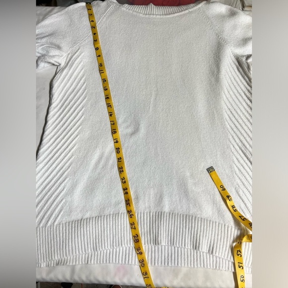 CALVIN KLEIN‎ Ivory ribbed sleeve cowl neck sweater size XL - Picture 15 of 15